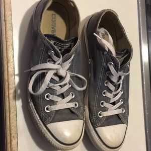 Dark denim low-top converse